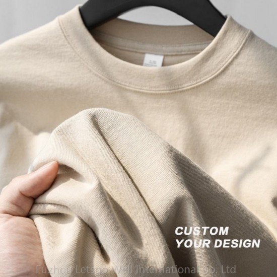 High quality custom T-shirt made of 100% cotton men and women 220gsm oversized  T-shirt