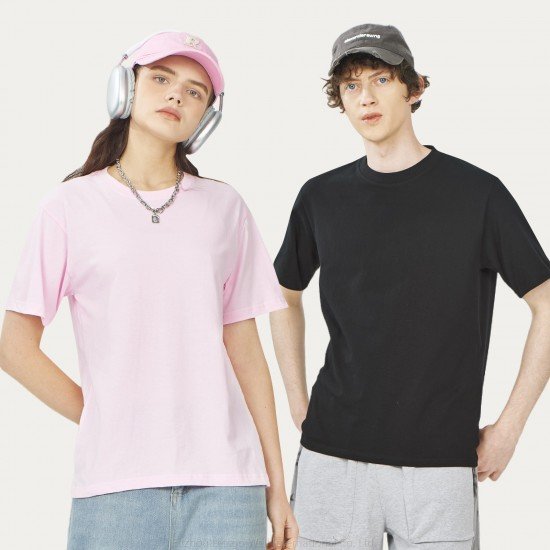 High quality custom T-shirt made of 100% cotton men and women 220gsm oversized  T-shirt