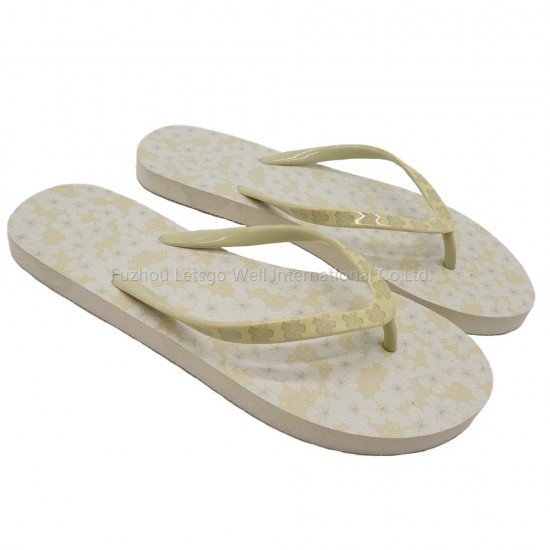 Custom Pattern PE Flip Flops Unisex High Quality Beach Sandals-Low Moq Fast Delivery