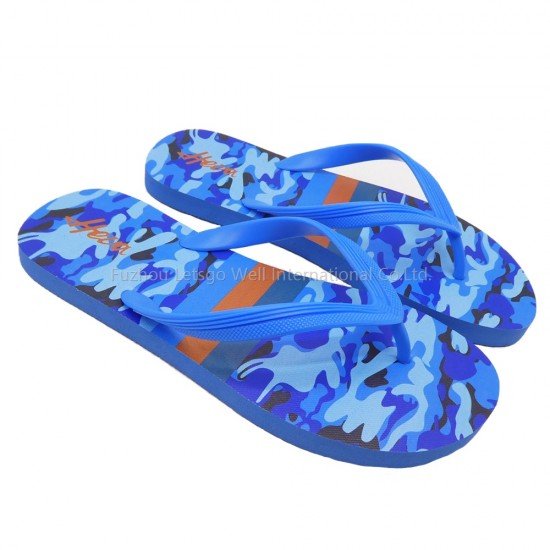 Custom Pattern PE Flip Flops Unisex High Quality Beach Sandals-Low Moq Fast Delivery