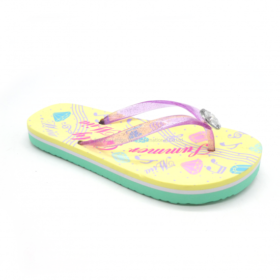 Kids Fish Cartoon Print Flip Flops Wholesale Fashion PE Slippers-Low Moq Fast Delivery