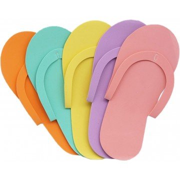 24 Pair Disposable EVA Pedicure Spa Slippers Anti-Slip Foam Flip Flops