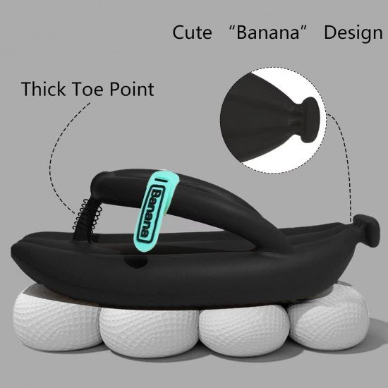 Banana Cloud Slides Flip Flops Unisex Non-Slip Summer Fruit Slippers-Low Moq Fast Delivery
