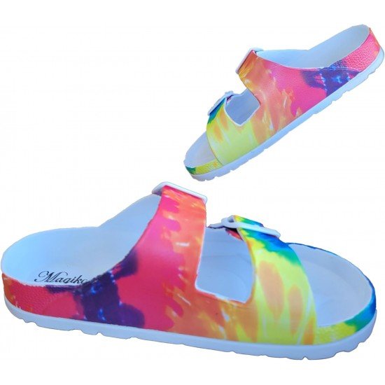 EVA Adjustable Double Buckle Slides Unisex Lightweight Non-Slip Waterproof-Low Moq Fast Delivery