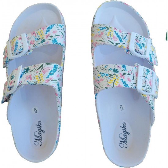 EVA Adjustable Double Buckle Slides Unisex Lightweight Non-Slip Waterproof-Low Moq Fast Delivery