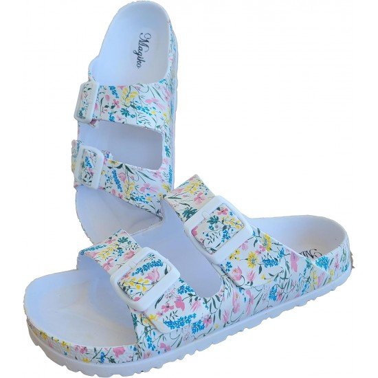 EVA Adjustable Double Buckle Slides Unisex Lightweight Non-Slip Waterproof-Low Moq Fast Delivery