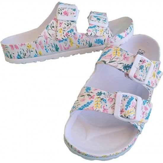 EVA Adjustable Double Buckle Slides Unisex Lightweight Non-Slip Waterproof-Low Moq Fast Delivery
