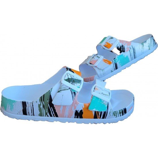 EVA Adjustable Double Buckle Slides Unisex Lightweight Non-Slip Waterproof-Low Moq Fast Delivery