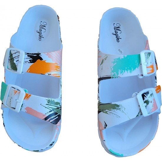 EVA Adjustable Double Buckle Slides Unisex Lightweight Non-Slip Waterproof-Low Moq Fast Delivery