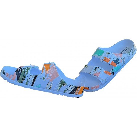 EVA Adjustable Double Buckle Slides Unisex Lightweight Non-Slip Waterproof-Low Moq Fast Delivery