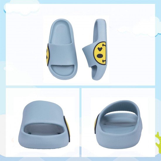 Kids EVA Smile Face Slippers Non-Slip Indoor Outdoor Shower Pool Sandals-Low Moq Fast Delivery