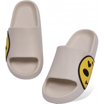 Kids EVA Smile Face Slippers Non-Slip Indoor Outdoor Shower Pool Sandals
