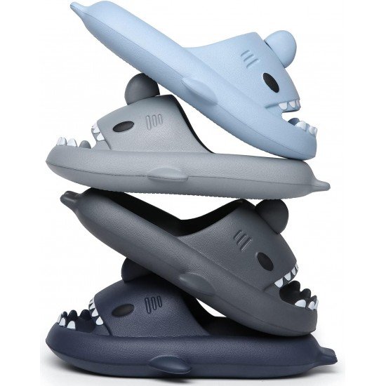 Shark Cloud Slides Unisex Novelty Non-Slip Thick Sole Summer Shower Sandals-Low Moq Fast Delivery