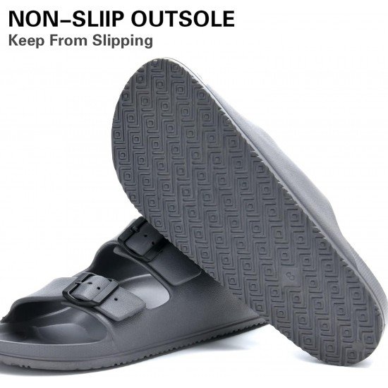 Temi Mens EVA Slides Adjustable Double Buckle Lightweight Waterproof-Low Moq Fast Delivery