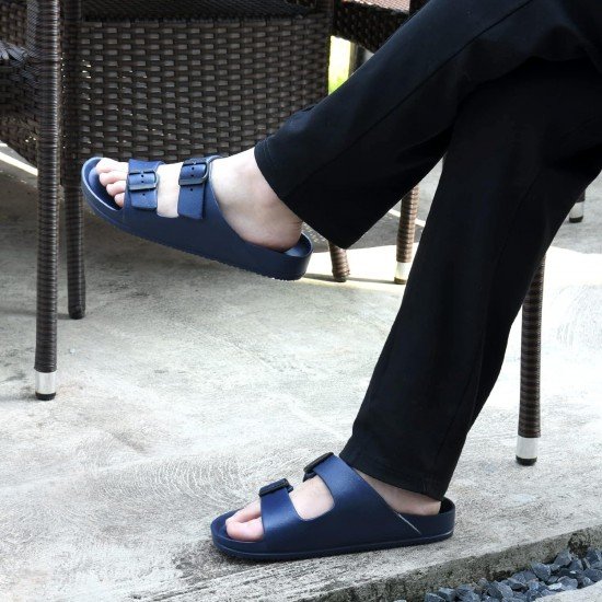 Temi Mens EVA Slides Adjustable Double Buckle Lightweight Waterproof-Low Moq Fast Delivery