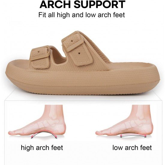 Ultralight EVA Cloud Pillow Slides Unisex Adjustable Double Buckle-Low Moq Fast Delivery