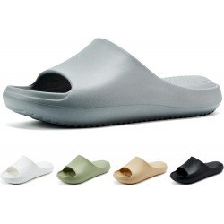 Pillow Slippers for Women and Men Comfortable Cloud Slides for Indoor and Outdoor Home Cushioned Thick Sole Soft Rebound