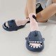 Men's and Women's Shark Slides Cloud Slippers Summer Novelty Open Toe Slide Sandals Anti-Slip Beach Pool Shower Shoes with Cushioned Thick Sole