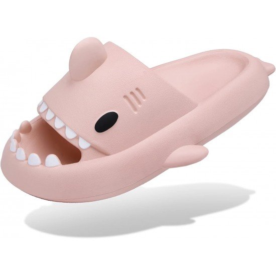 Men's and Women's Shark Slides Cloud Slippers Summer Novelty Open Toe Slide Sandals Anti-Slip Beach Pool Shower Shoes with Cushioned Thick Sole