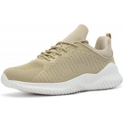 Mens Running Shoes - Men's Tennis Walking Trainers Breathable Lace Up Mesh Sneakers Workout Casual Sports Shoes